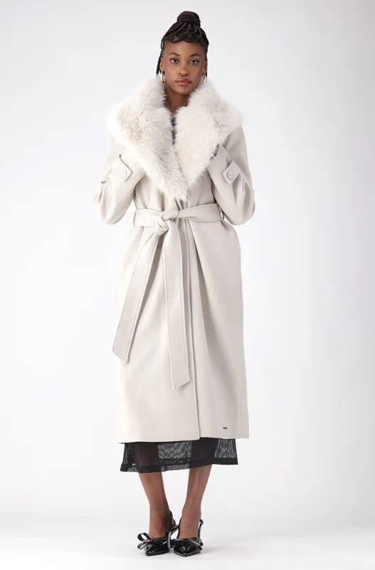 Lisa Melton Coat _ 155794 _ Cream sold by Dunns