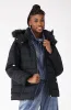 Gia Short Hooded Belted Puffer _ 155565 _ Black sold by Dunns