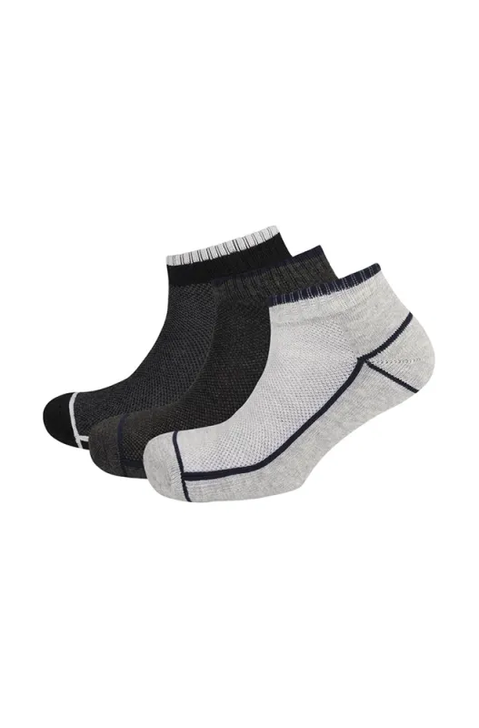 Lee Trainers Socks 3pk _ 157219 _ Charcoal sold by Dunns