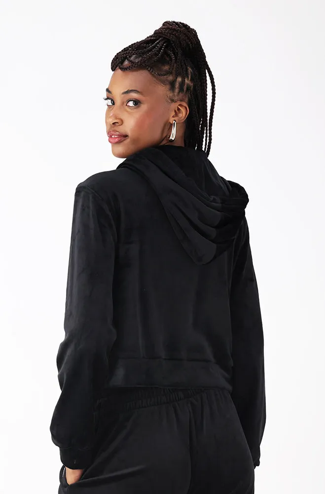 BRITNEY VELOUR ZIP TRU HOODIE sold by Dunns product image thumbnail 3