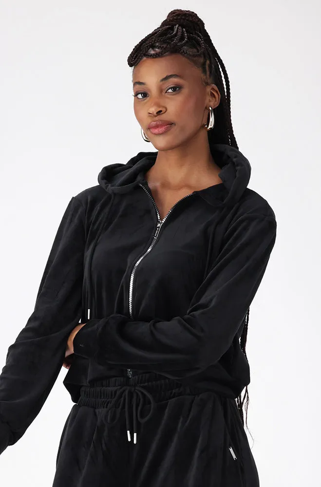 BRITNEY VELOUR ZIP TRU HOODIE sold by Dunns product image thumbnail 2