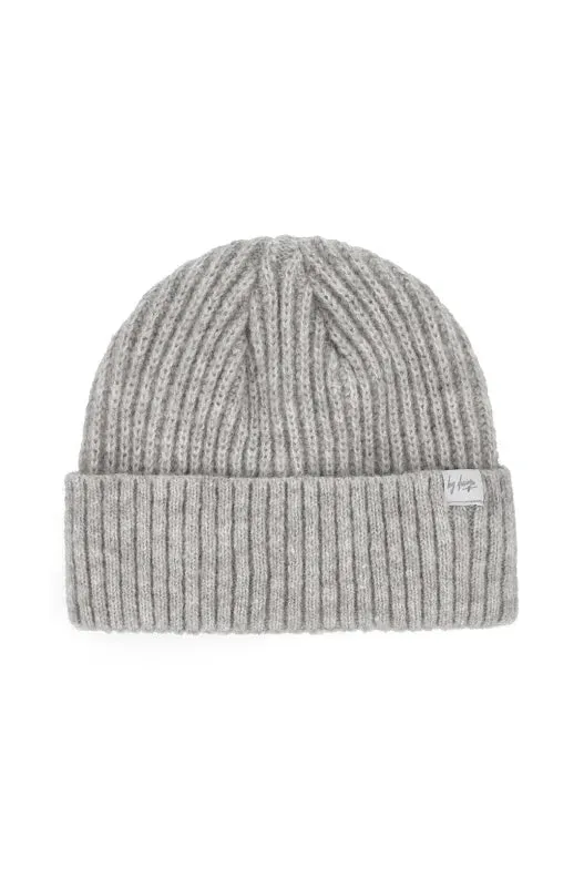 Anna Ribbed Beanie _ 128432 _ Grey sold by Dunns