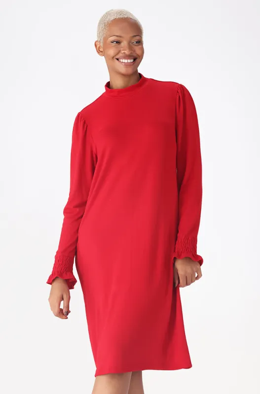 Talia Turtle Neck Shift  Dress _ 159094 _ Red sold by Dunns