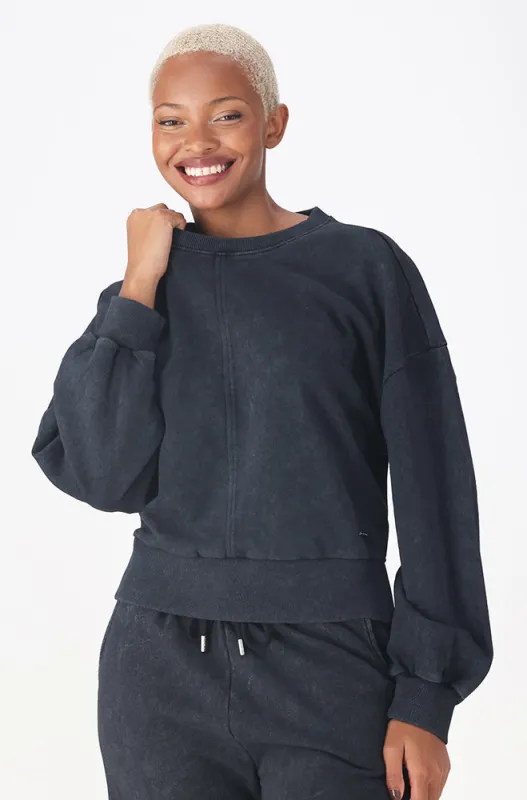 Ava Crewneck Top _ 156421 _ Grey sold by Dunns