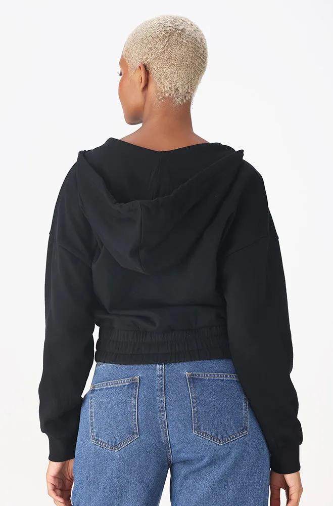 Lucy Crop Hoodie _ 156276 _ Black sold by Dunns product image thumbnail 3