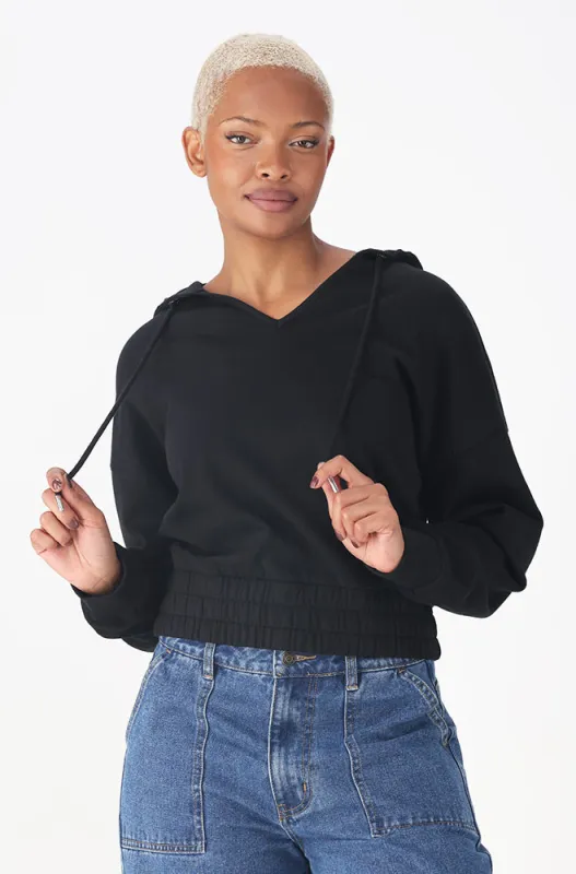 Lucy Crop Hoodie _ 156276 _ Black sold by Dunns