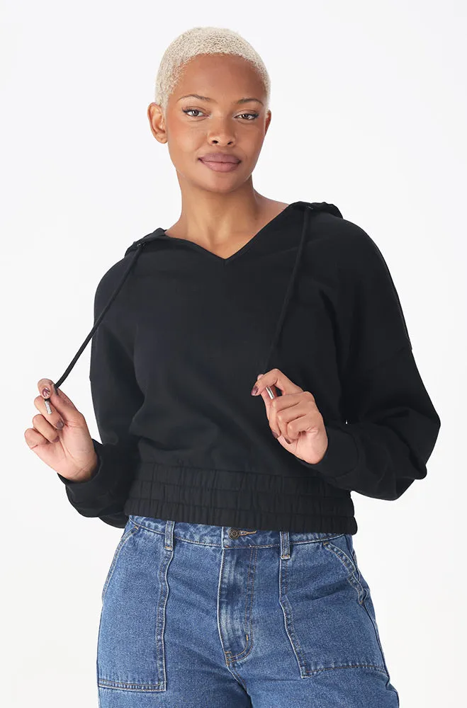 Lucy Crop Hoodie _ 156276 _ Black sold by Dunns