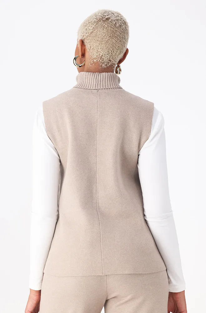 Rose Sleevless Poloneck _ 159555 _ Oatmeal sold by Dunns product image thumbnail 4