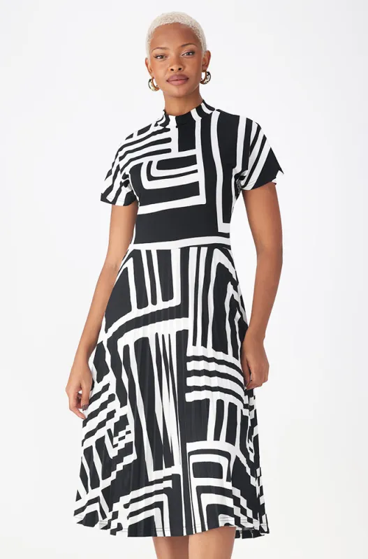Gial Slinky Pleated Dress _ 156331 _ Black sold by Dunns