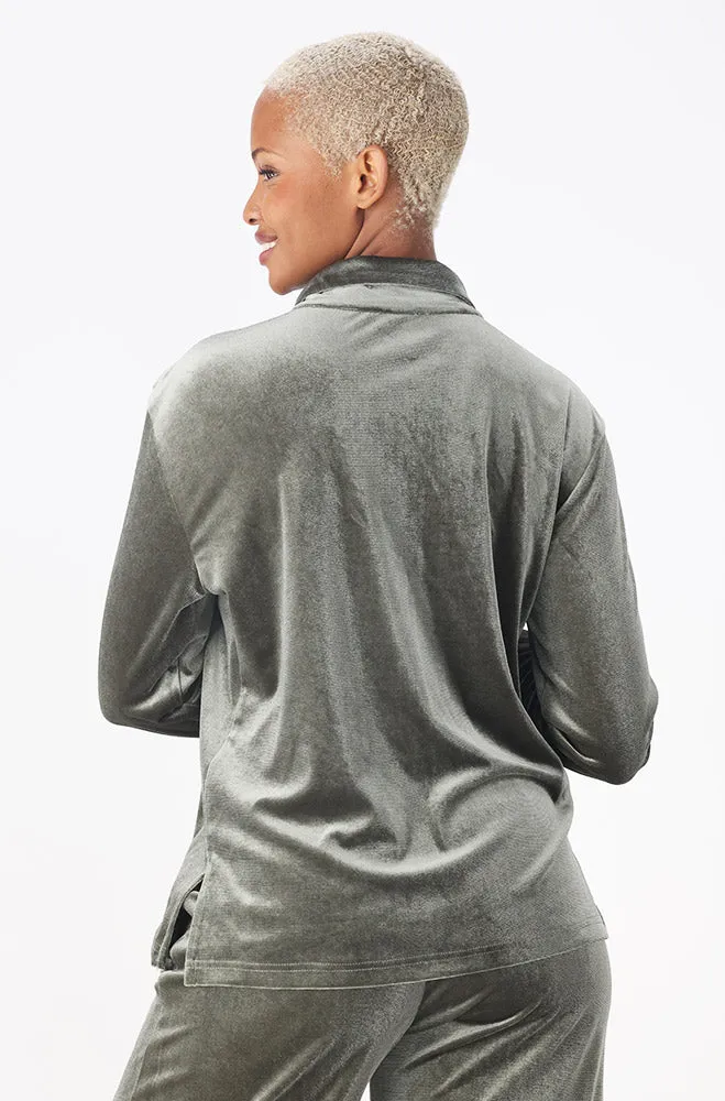 Tara Velour Shrt _ 159241 _ Fatigue sold by Dunns product image thumbnail 3