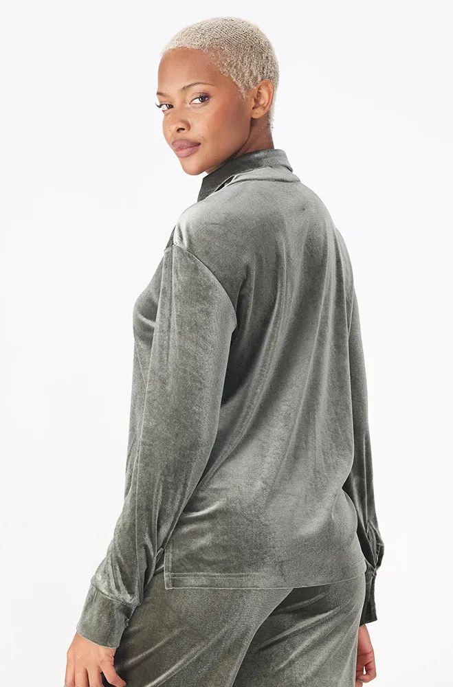 Tara Velour Shrt _ 159241 _ Fatigue sold by Dunns product image thumbnail 2