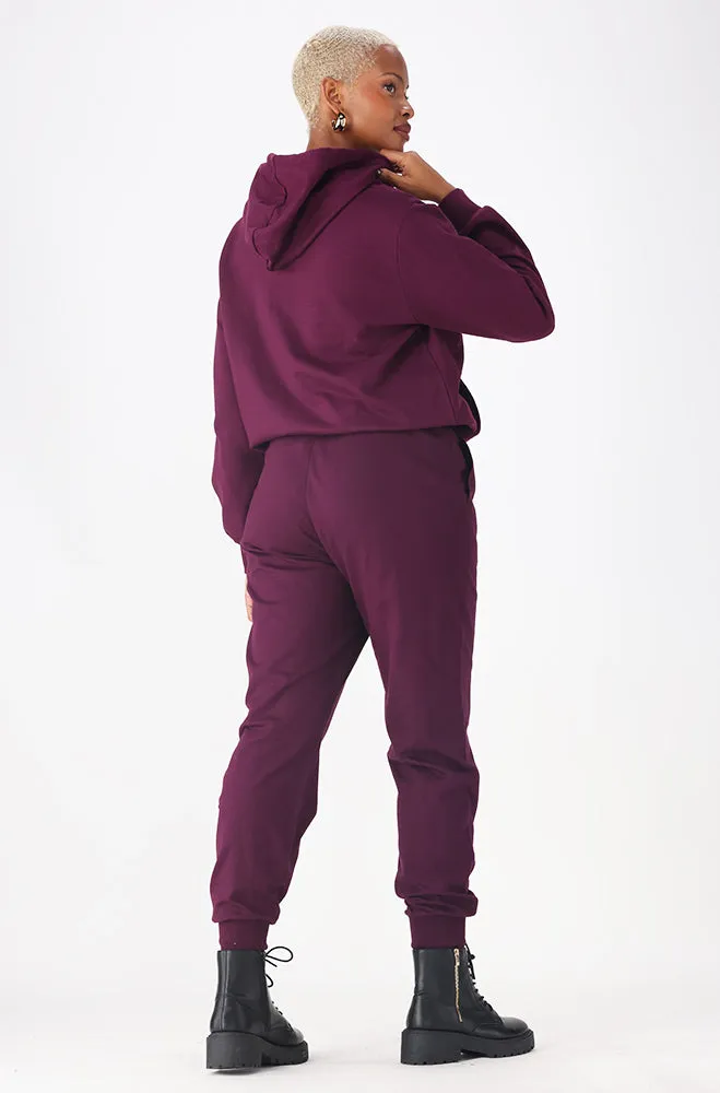 LAUREN FLEECE KANGAROO POCKET HOODIE _ 156265 _ Purple sold by Dunns product image thumbnail 5