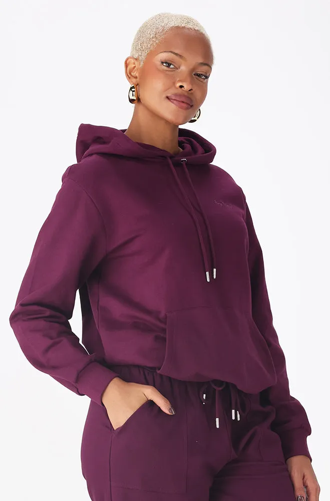 LAUREN FLEECE KANGAROO POCKET HOODIE _ 156265 _ Purple sold by Dunns product image thumbnail 2