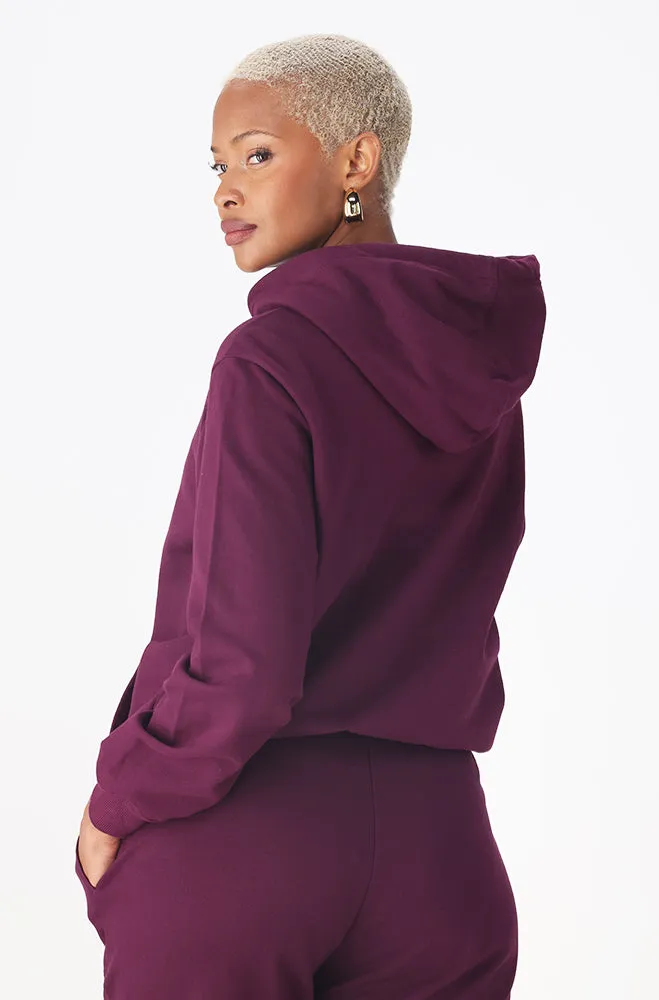 LAUREN FLEECE KANGAROO POCKET HOODIE _ 156265 _ Purple sold by Dunns product image thumbnail 3