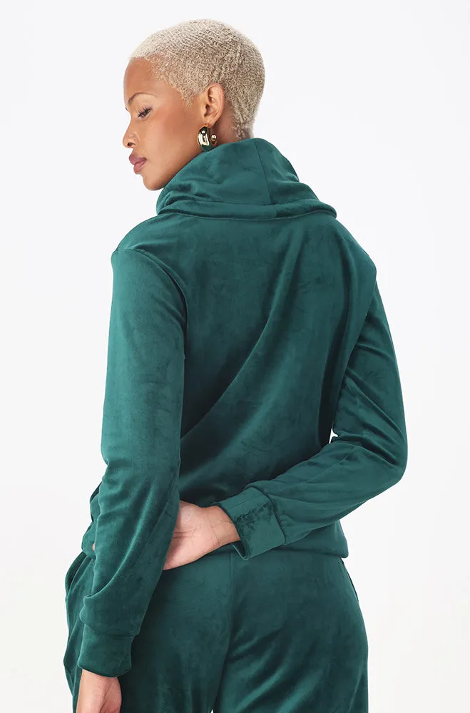 BRITNEY VELOUR COWL NECK TOP sold by Dunns product image thumbnail 3