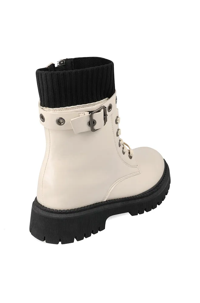 Colette Sock Cleated Boot _ 159127 _ Milk sold by Dunns product image thumbnail 3