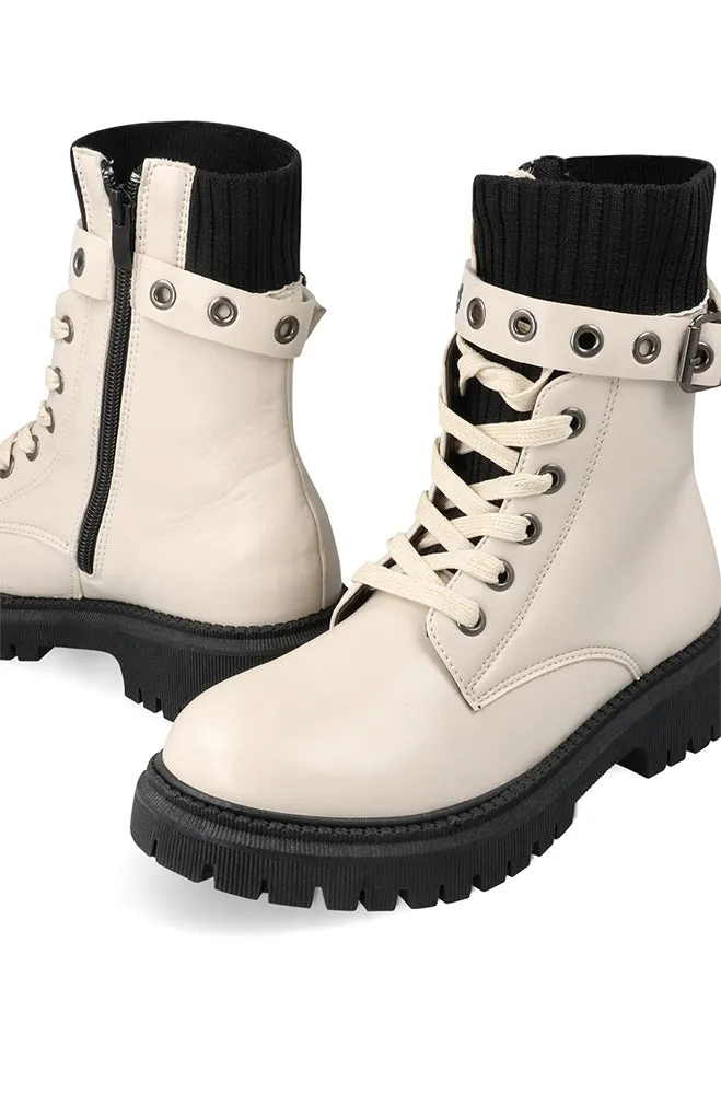 Colette Sock Cleated Boot _ 159127 _ Milk sold by Dunns product image thumbnail 2