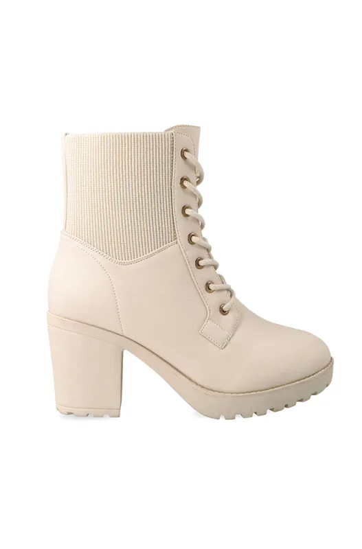 Sorcha Cleated Heel Boot _ 157785 _ Milk sold by Dunns