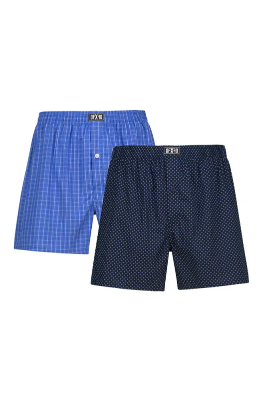 Liam Woven Boxers 2pk _ 157284 _ Blue sold by Dunns