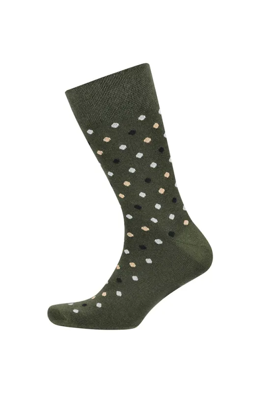 Caleb Single Sock _ 157101 _ Olive sold by Dunns