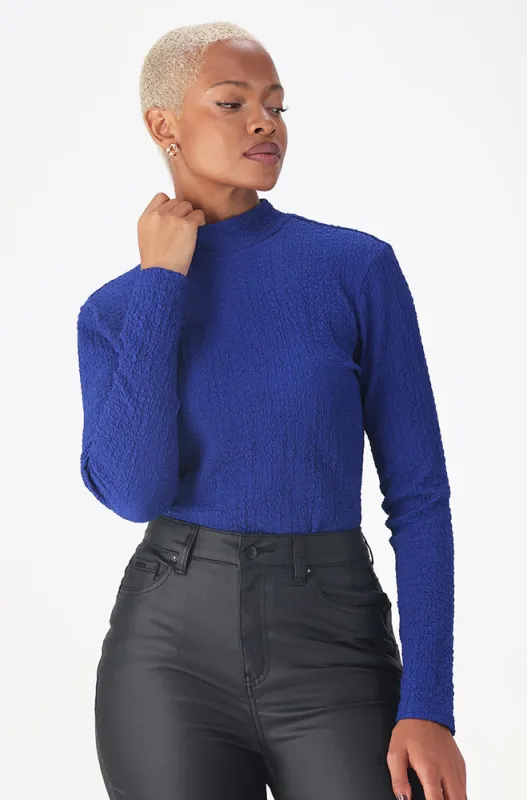 Aurelia Turtleneck Top _ 158977 _ Blue sold by Dunns