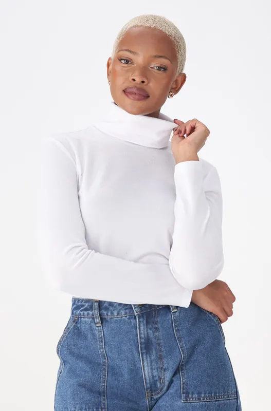 Rehanna Poloneck Top _ 157710 _ White sold by Dunns