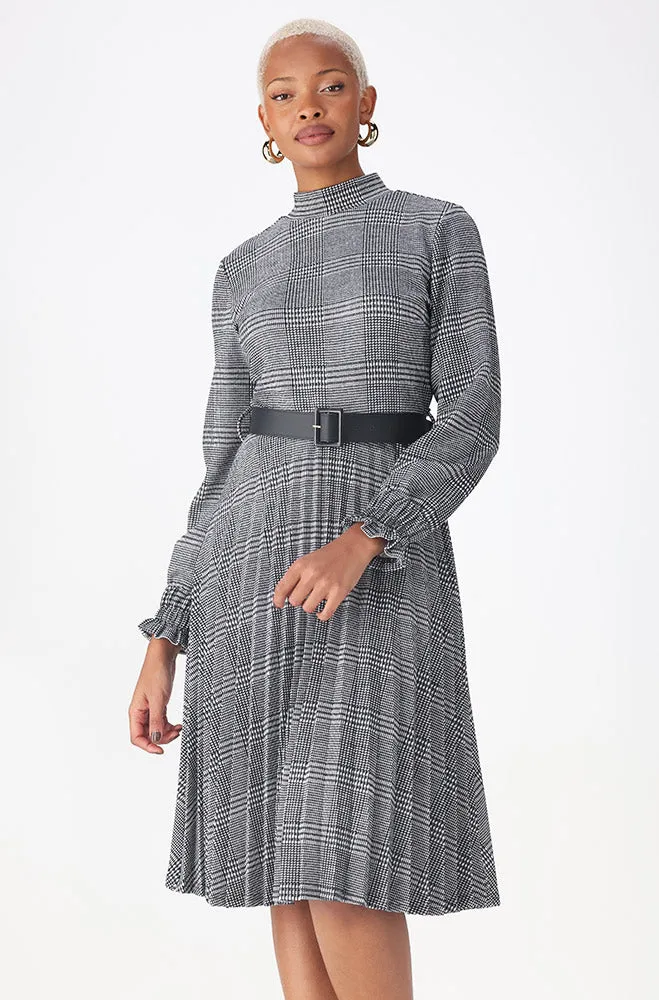 ROSE BELTED CHECK DRESS sold by Dunns