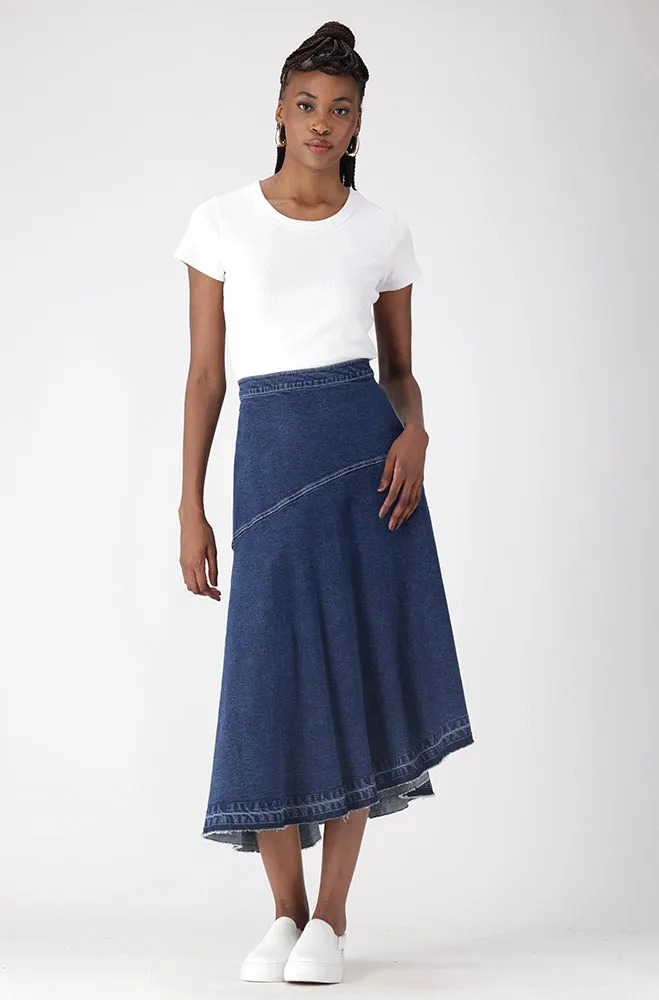 REBEL ASYMETRICAL DENIM SKIRT sold by Dunns product image thumbnail 4