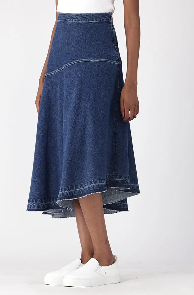 REBEL ASYMETRICAL DENIM SKIRT sold by Dunns product image thumbnail 2