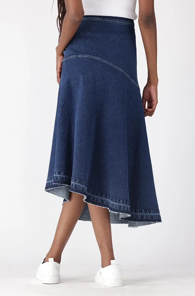 REBEL ASYMETRICAL DENIM SKIRT sold by Dunns product image thumbnail 3