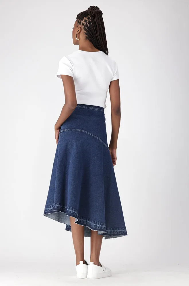 REBEL ASYMETRICAL DENIM SKIRT sold by Dunns product image thumbnail 5