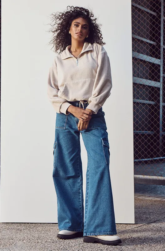 EMMA FLUFFY  QUARTER ZIP TOP sold by Dunns