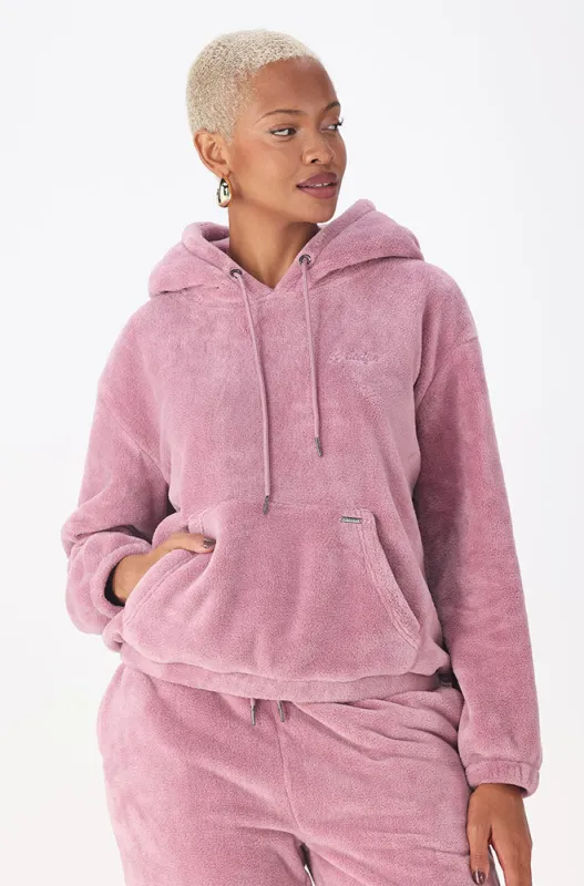 EMMA FLUFFY  HOODY  TOP _ 156897 _ Pink sold by Dunns