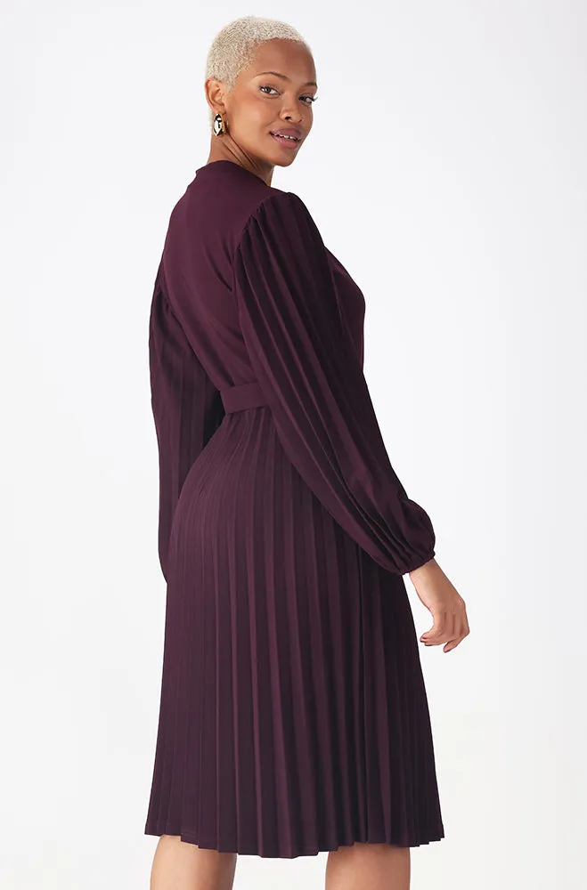 LORA BELTED PLEAT DRESS sold by Dunns product image thumbnail 2