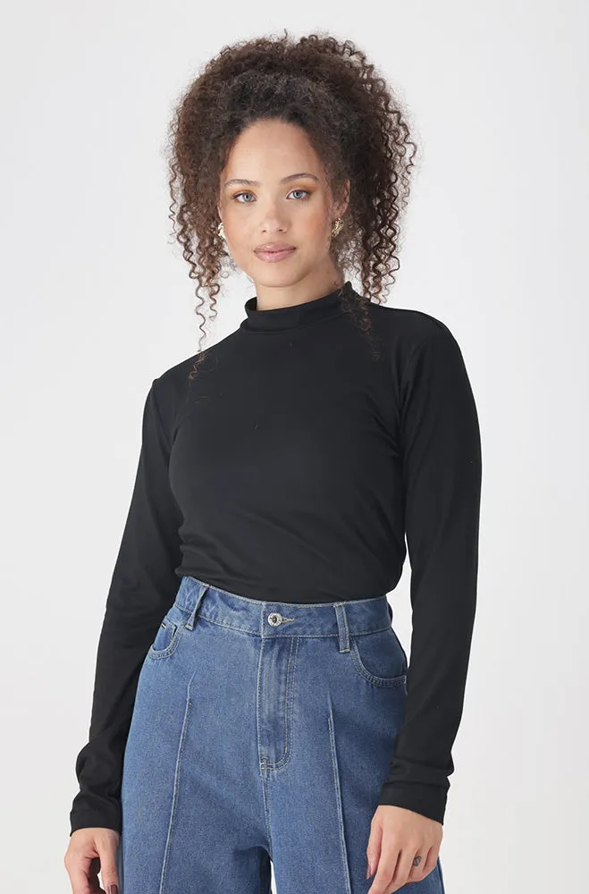 Tia Turtle Neck Top _ 158033 _ Black sold by Dunns