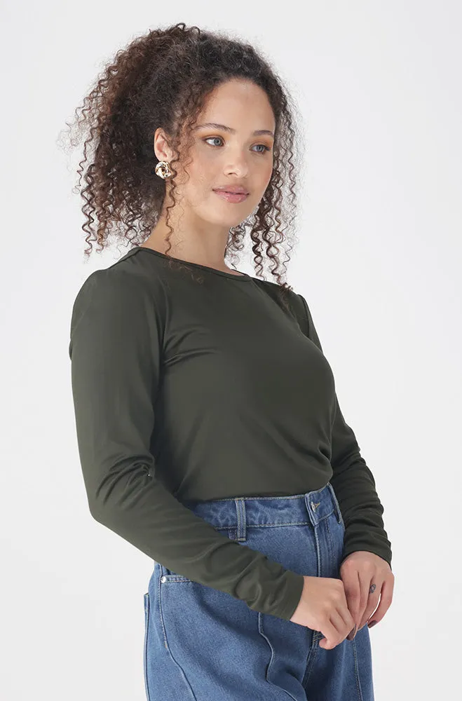 Cleo Crew Neck Tee _ 158073 _ Fatigue sold by Dunns product image thumbnail 2