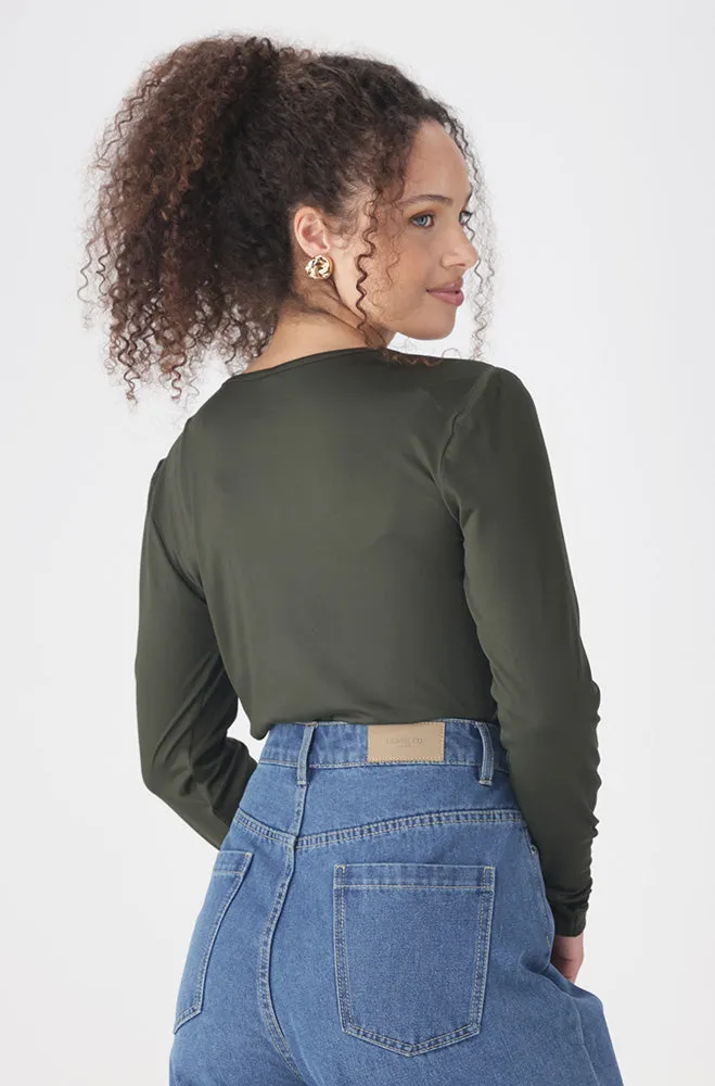 Cleo Crew Neck Tee _ 158073 _ Fatigue sold by Dunns product image thumbnail 3