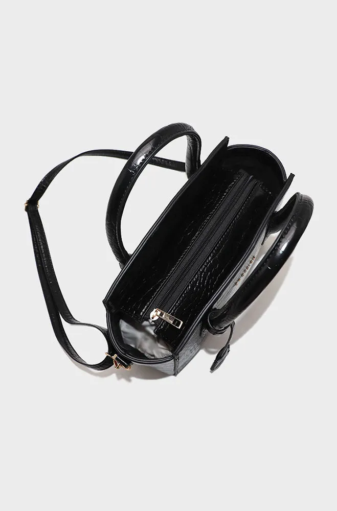 Jade Structured Tote Bag _ 159525 _ Black sold by Dunns product image thumbnail 3