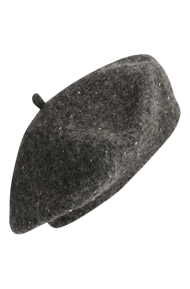 Brittney Embelished Beret _ 162804 _ Grey sold by Dunns