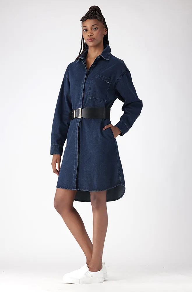 ESTIE DENIM SHIRT DRESS sold by Dunns product image thumbnail 4