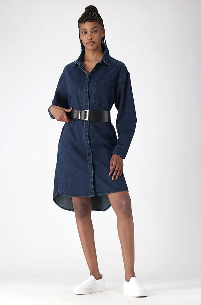ESTIE DENIM SHIRT DRESS sold by Dunns product image thumbnail 3
