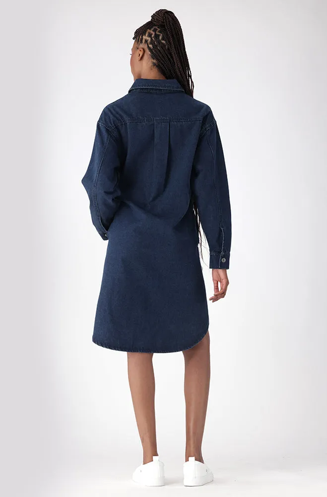 ESTIE DENIM SHIRT DRESS sold by Dunns product image thumbnail 5