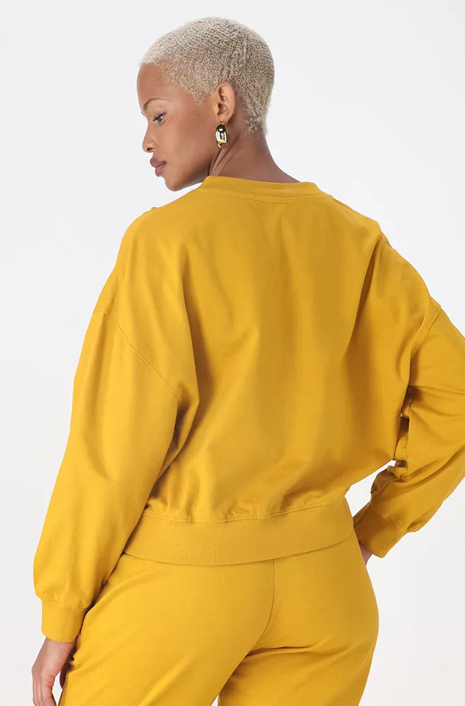 Alexis Fleece V- Neck Neck Top _ 156295 _ Yellow sold by Dunns product image thumbnail 3