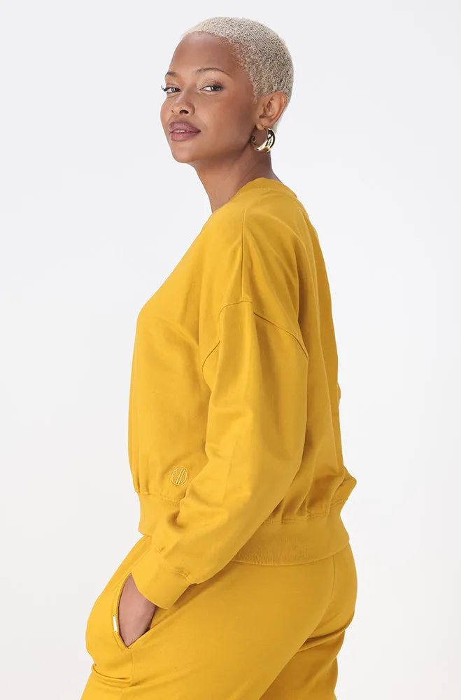 Alexis Fleece V- Neck Neck Top _ 156295 _ Yellow sold by Dunns product image thumbnail 2