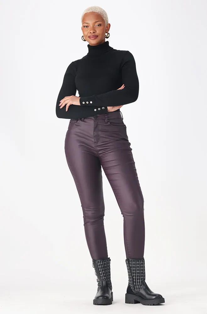 Gloria Button Detail Polo Neck Knitwear _ 159549 _ Black sold by Dunns product image thumbnail 4