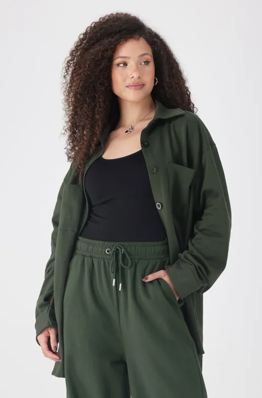 Jessie Fleece Shacket _ 156423 _ Fatigue sold by Dunns