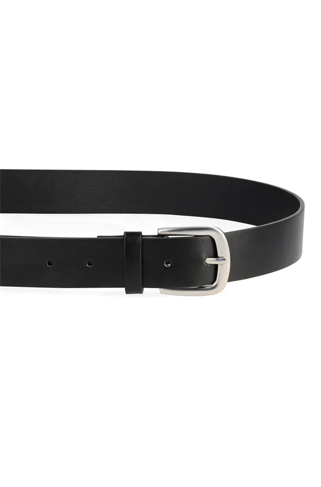 Stacy Matte Silver Buckle Belt _ 160168 _ Black sold by Dunns product image thumbnail 3