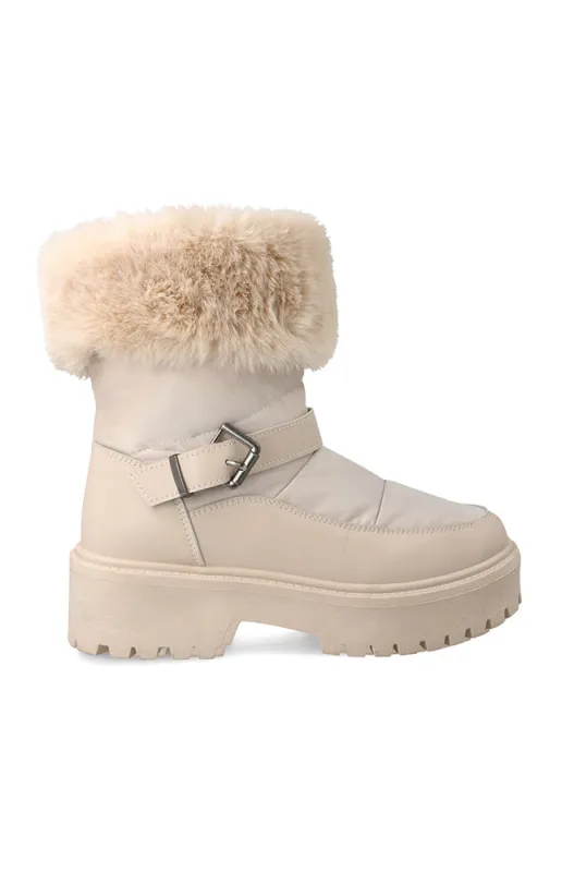 Shirley Sherpa Boot _ 161646 _ Stone sold by Dunns