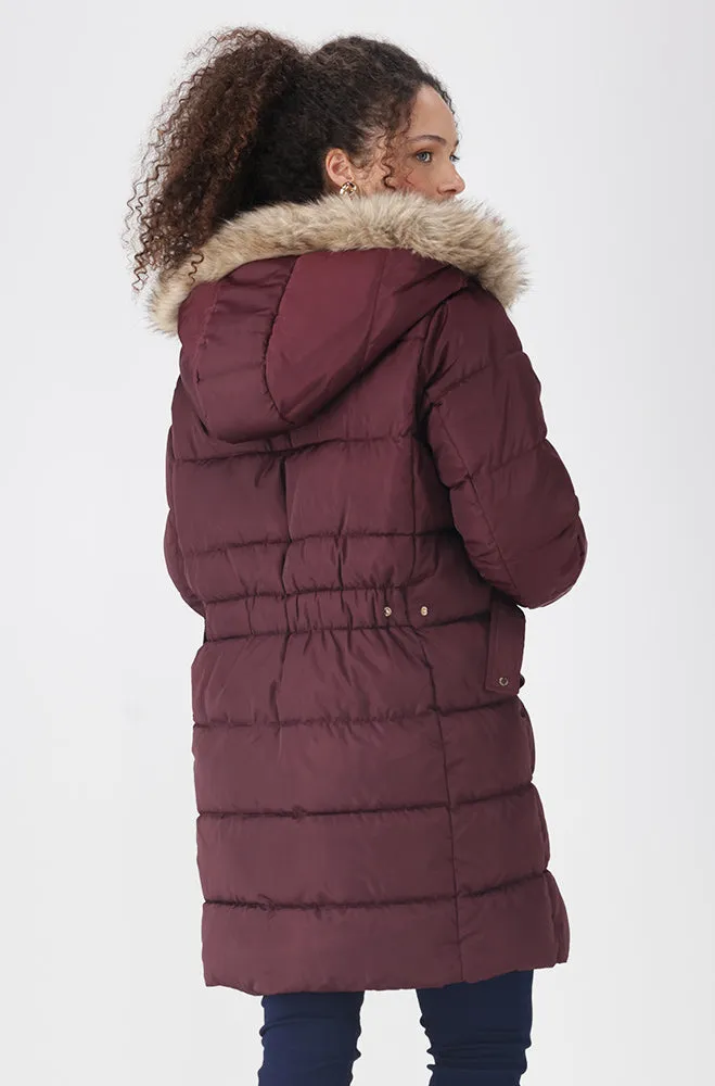 TIA PUFFFER JACKET _ 155907 _ Wine sold by Dunns product image thumbnail 5