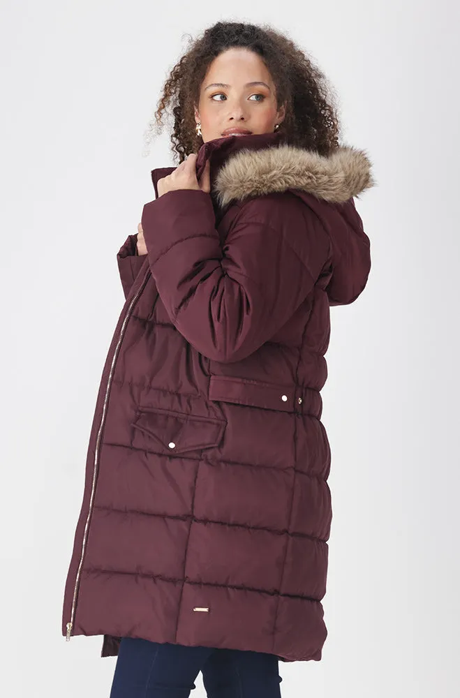 TIA PUFFFER JACKET _ 155907 _ Wine sold by Dunns product image thumbnail 3